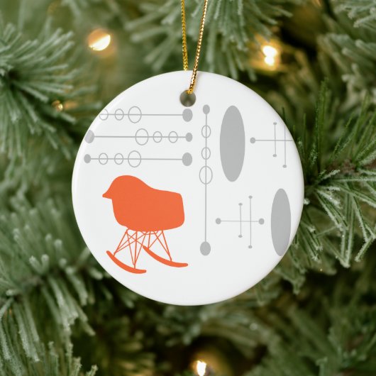 Gray Patroonstoel voor midden-eeuwen Silhouette Keramisch Ornament (Boom)