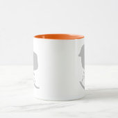 Gray Patroonstoel voor midden-eeuwen Silhouette Mok (Midden)