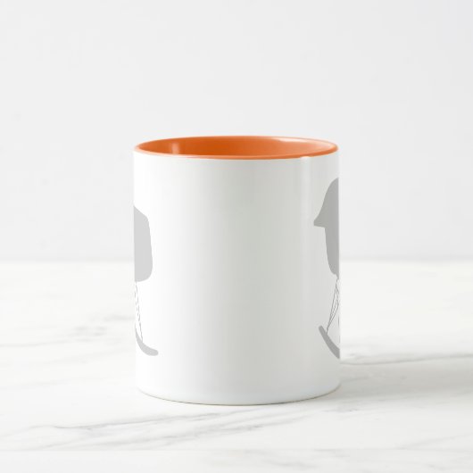 Gray Patroonstoel voor midden-eeuwen Silhouette Mok (Midden)