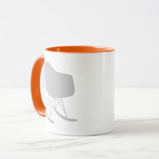 Gray Patroonstoel voor midden-eeuwen Silhouette Mok (Voorkant links)