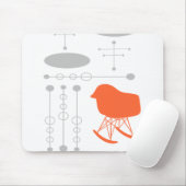 Gray Patroonstoel voor midden-eeuwen Silhouette Muismat (Met muis)