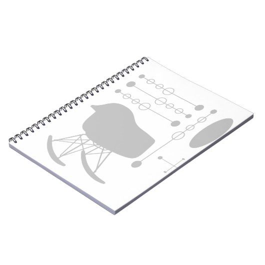 Gray Patroonstoel voor midden-eeuwen Silhouette Notitieboek (Linkerzijde)