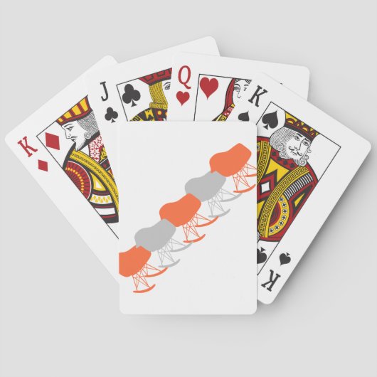 Gray Patroonstoel voor midden-eeuwen Silhouette Pokerkaarten (Achterkant)