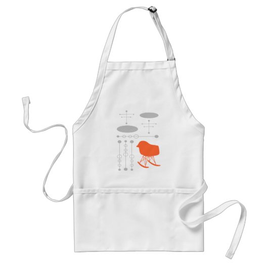 Gray Patroonstoel voor midden-eeuwen Silhouette Standaard Schort (Voorkant)