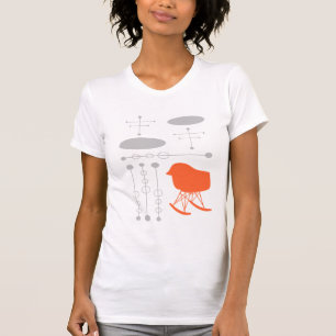 Gray Patroonstoel voor midden-eeuwen Silhouette T-shirt
