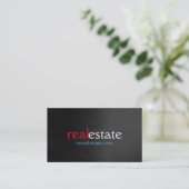 Gray Pattern Real Estate Agent Trendy Professional Visitekaartje (Staand voorkant)