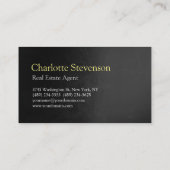 Gray Pattern Real Estate Agent Trendy Professional Visitekaartje (Achterkant)