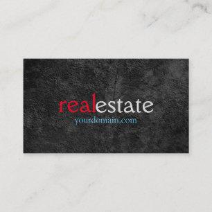 Gray Pattern Real Estate Agent Trendy Red Blue Visitekaartje