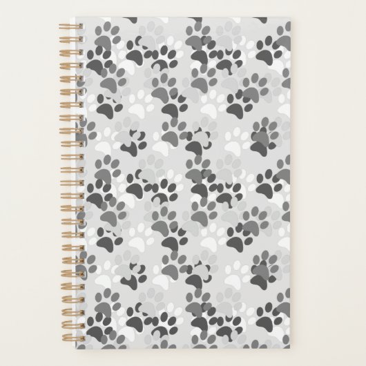 Gray Paw Print Planner (Voorkant)
