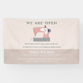 GRAY PEACH PINK SEWWEWMACHINE TAILOR OPENEN SPANDOEK (Horizontaal)