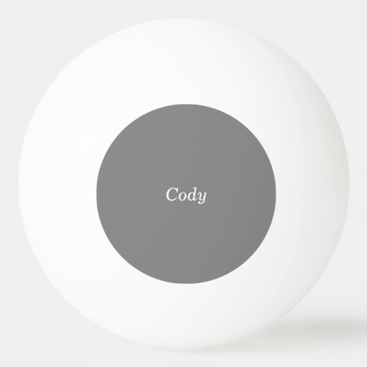 Gray Personalized Ping Pong Ball (Achterkant)