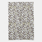 Gray Pinecones Evergreen Kitchen Towel Theedoek (Verticaal)