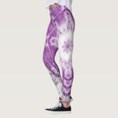 Gray Pink Fractal Art Leggings (Links)