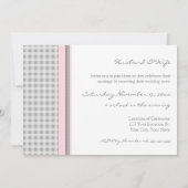 Gray Pink Wedding Vow Renewal Uitnodigingen (Achterkant)