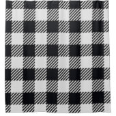 Gray Plaid | Checkers All-Over Print Douchegordijn (Voorkant)