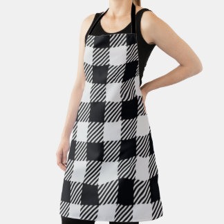 Gray Plaid | Checkers All-Over Print Schort