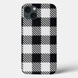 Gray Plaid | Checkers-Mok iPhone 13 Hoesje