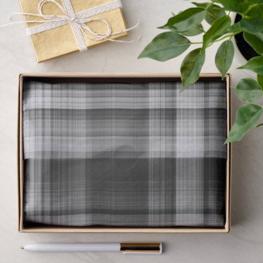 Gray Plaid Tissue Paper Tissuepapier (Geschenk)