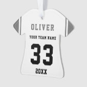 Gray Player Name Number Team Sports Kinder Keepomw Ornament (voorkant)