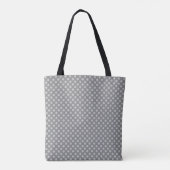 Gray Polka Dot met Navy Blue Cats Draagtas (Achterkant)