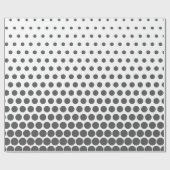 Gray Polka Dot Modern White Cadeaupapier (Vlak)
