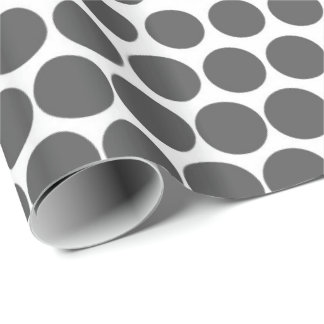 Gray Polka Dot Modern White Cadeaupapier