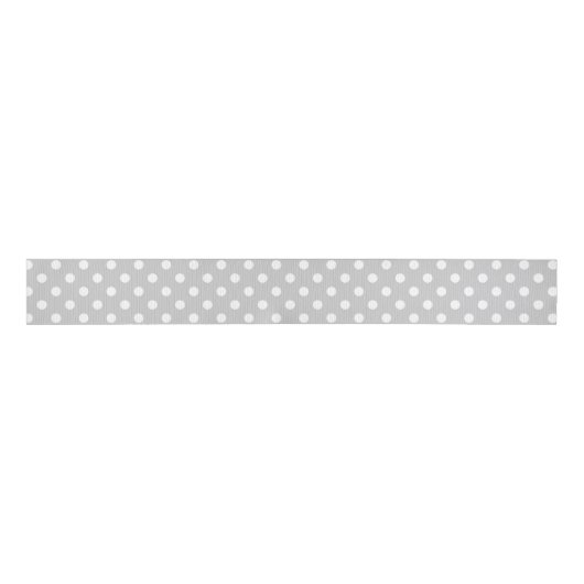 Gray Polka Dot Pattern Grosgrain Lint (Voorkant)