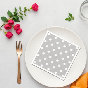 Gray Polka Dot Servetten
