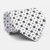 Gray Polka Dot Stropdas (Opgerold)