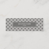Gray Polka Dots Mini Visitekaartje (Achterkant)
