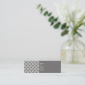 Gray Polka Dots Mini Visitekaartje (Staand voorkant)