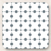 Gray Polka Dots, Polka Dot Pattern, Stippen, gedop Bier Onderzetter (Voorkant)