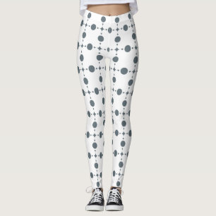 Gray Polka Dots, Polka Dot Pattern, Stippen, gedop Leggings