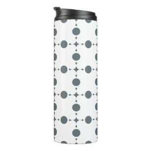 Gray Polka Dots, Polka Dot Pattern, Stippen, gedop Thermosbeker
