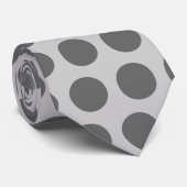 Gray Polka Dots Stropdas (Opgerold)