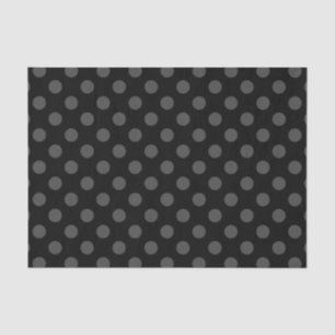 Gray polka-punten op zwart tissuepapier