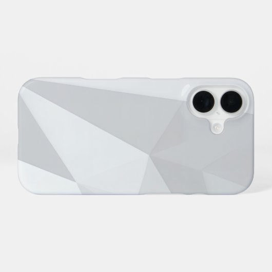 Gray Polygon Geometric Minimal iPhone 16 Hoesje (Achterkant horizontaal)