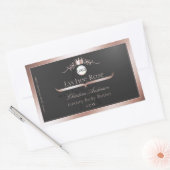 Gray Product Label Rose Gold Frame Logo Monogram (Envelop)