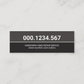 Gray Professional Construction Tools Motif Mini Visitekaartje (Achterkant)