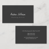 Gray Professional Makeup Artist Visitekaartje (Voorkant / Achterkant)