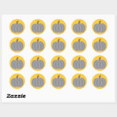Gray Pumpkin Orange Lights Halloween Stickers (Feuille)