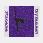 Gray / Purple Gymnastique Couverture en polaire po (Devant (Horizontal))
