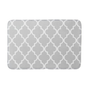 Gray Quatrefoil Tegels Patroon Badmat