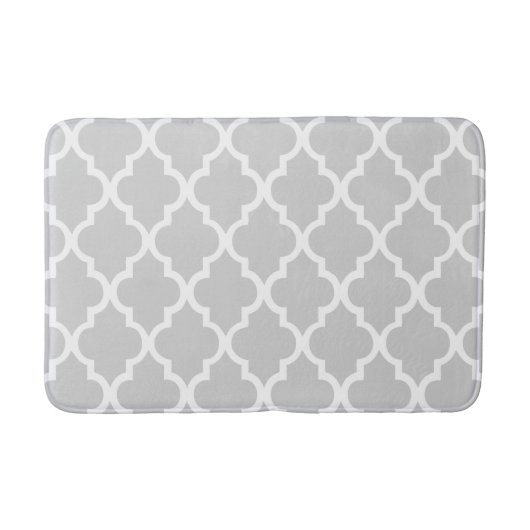 Gray Quatrefoil Tegels Patroon Badmat (Voorkant)