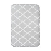 Gray Quatrefoil Tegels Patroon Badmat (Voorkant Verticaal)