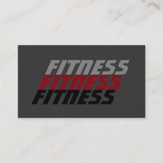 Gray Red Modern Sophiscated Personal Trainer Visitekaartje (Voorkant)