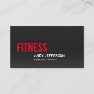 Gray Red Personal Trainer Visitekaartje