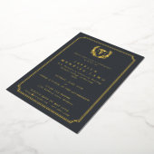Gray Registered Nurse Caduceus+Laurel Wreate Folie Uitnodiging (Gedraaid)