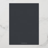 Gray Registered Nurse Caduceus+Laurel Wreate Folie Uitnodiging (Achterkant)