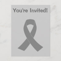 Gray Ribbon Awareness - Zombie, Brain Cancer